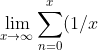 \lim_{x \to \infty} \sum_{n = 0}^x (1/x) \frac { d-r_{1}cos(2\pi n/x)} { ((d-r_{1} \cos(2\pi n/x))^2 – r_{2}^2)^{(3/2)}}